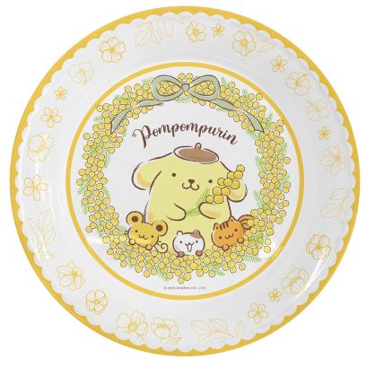 ถาดกลมพลาสติก Pompompurin 25 CM